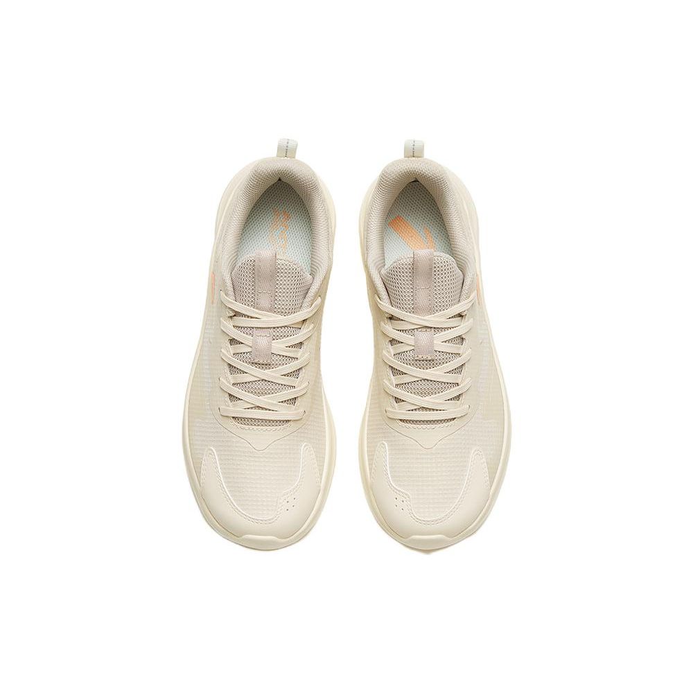Anta Comfortable Shock Absorbing Non-Slip Durable Low-Top Running Shoes Women Sneaker Gray White 922315573-5