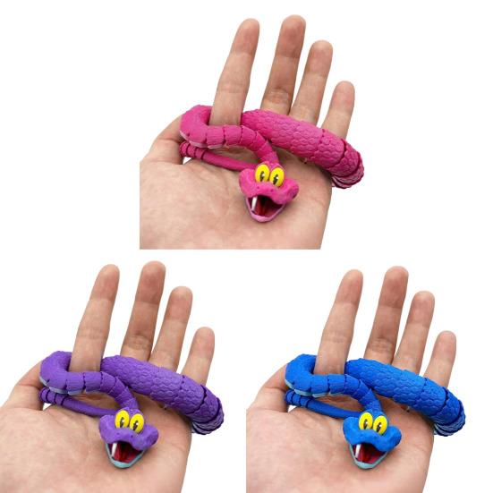 3D Printed Snake Toy Flexible Articulated Snake Model Ornament Collectible Anime Figures Fidget Toy for Kids