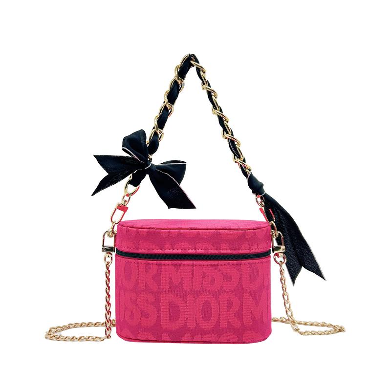 

DIOR Bag [Customized Cosmetic Bag] Berry Party Niche High-end Pendant Versatile Classic Trendy Retro Simple Fashion French Bow Portable Single Layer розового золота