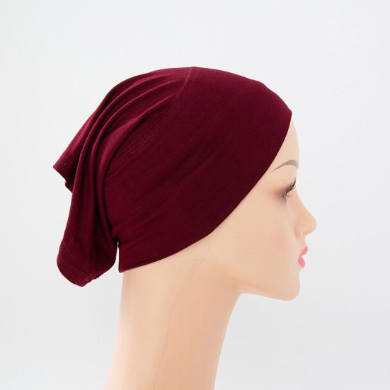 Women Turban Hat Modal Ethnic Top Hat Lightweight Breathable Hair Bag Elastic Fit Outdoor Activities Headwear
