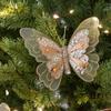 3pcs Multicolor Christmas Glitter Ornament Glittering Simulation Xmas Home Party Decor With Clip Hanging Ornament