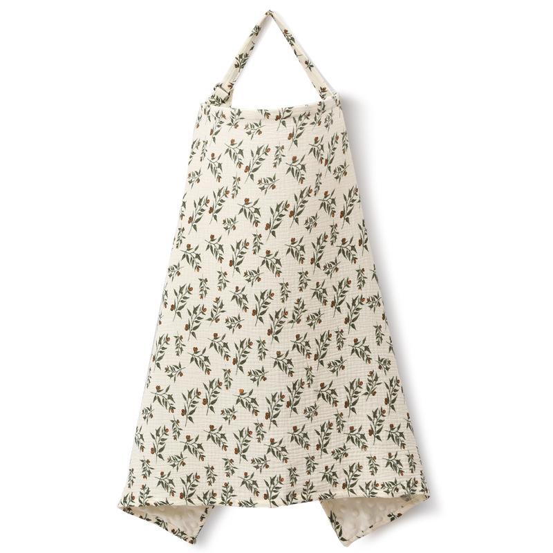 Multifunctional Nursing Cover Nursing Scarf Shawl Poncho for Outside Breathable Cotton Muslin Breastfeeding Cover for Moms