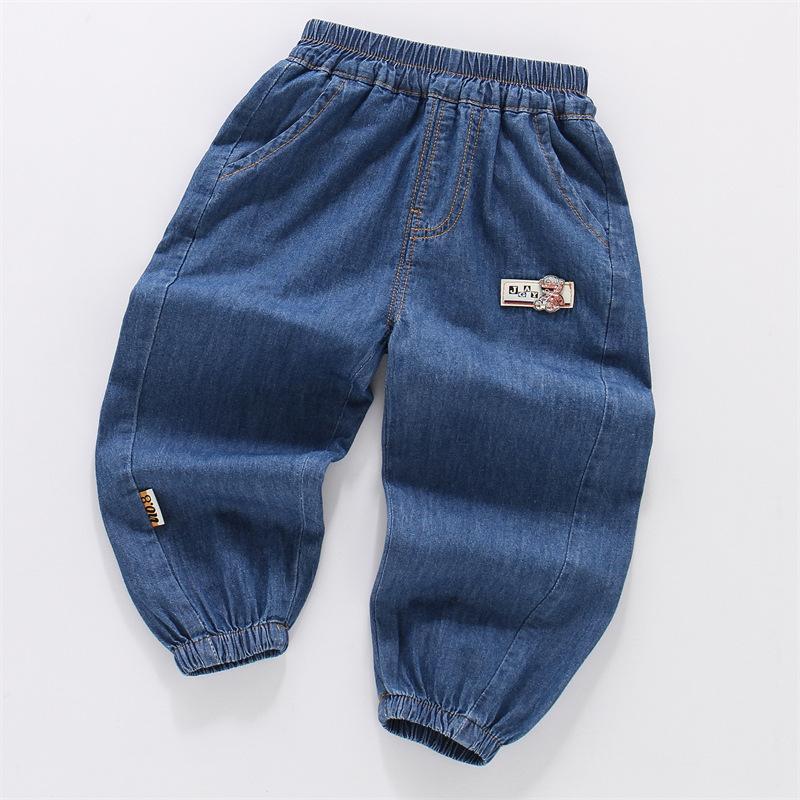 

Summer Fashion Baby Girl Boy Jeans Bear Mark Trousures Children Cotton Clothing Kids Costumn Toddler Comfortable Clothes 140cm