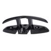 5in Boat Folding Cleat Heavy Duty Black Stainless Steel Marine Dock Cleat for Yachts Speedboats Fishing Boats