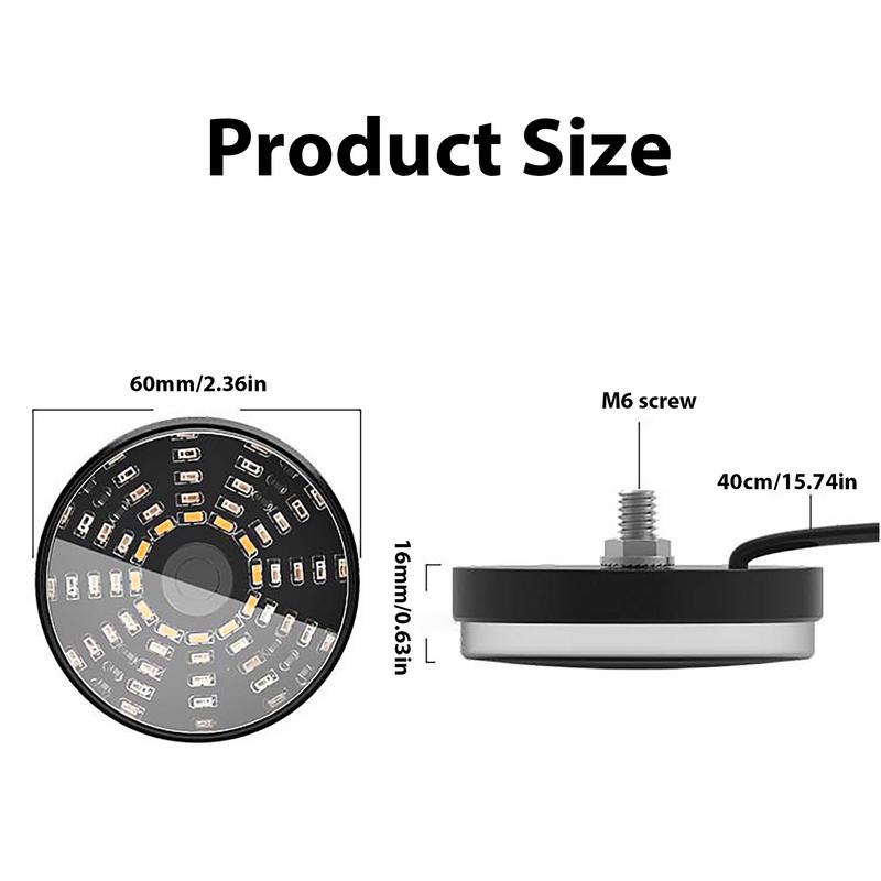 Feux Pour Motos Feux LED Feu Clignotant 12V Feu Arrière Rond Éclairage Ambiant Décoratif Feux de Route Moto