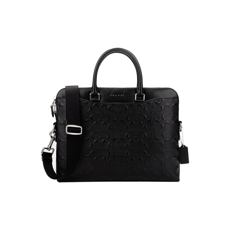 

New COACH Beckett Leather Portable Crossbody Laptop Bag Briefcase Large Size Men s Black 4183-NIBLK 38.1*5.1*29.0CM