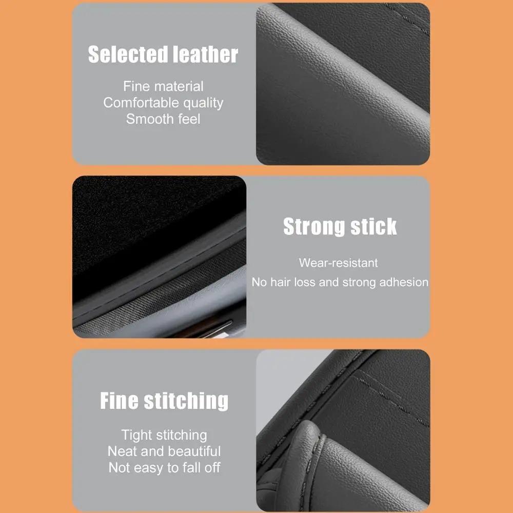 Multi-Pocket Car Sun Visor Glasses Case Pu Leather Sunglasses Storage Bag New Card Holder  Car