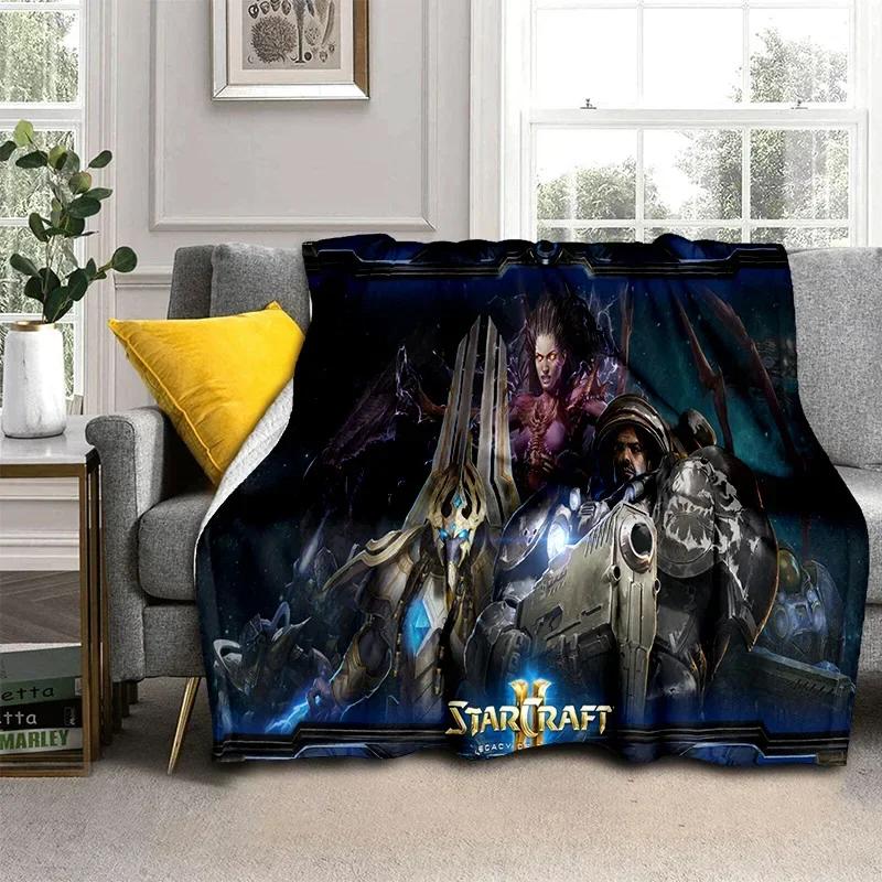 3D-Retro-Spiel StarCraft Gamer-Decke, weiche Überwurfdecke für Zuhause, Schlafzimmer, Bett, Sofa, Picknick, Reisen, Büro, Ruhedecke, Decke, Kinder