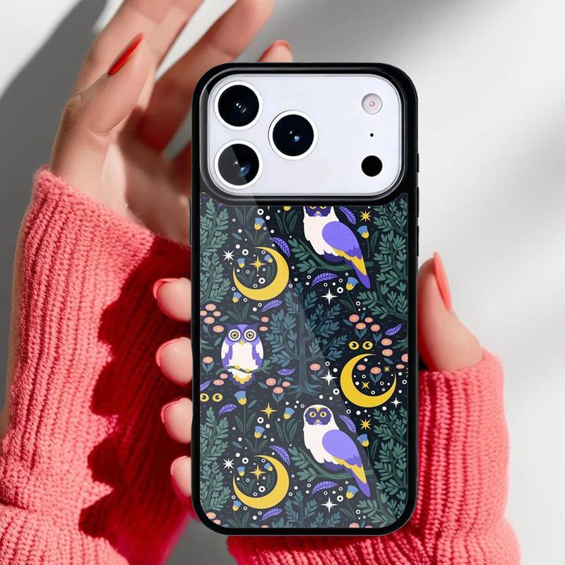 Cute Owl Cartoon Soft Phone Case for iPhone 17 16 15 14 13 Pro Max Back Cover for 12 11 Pro Coque