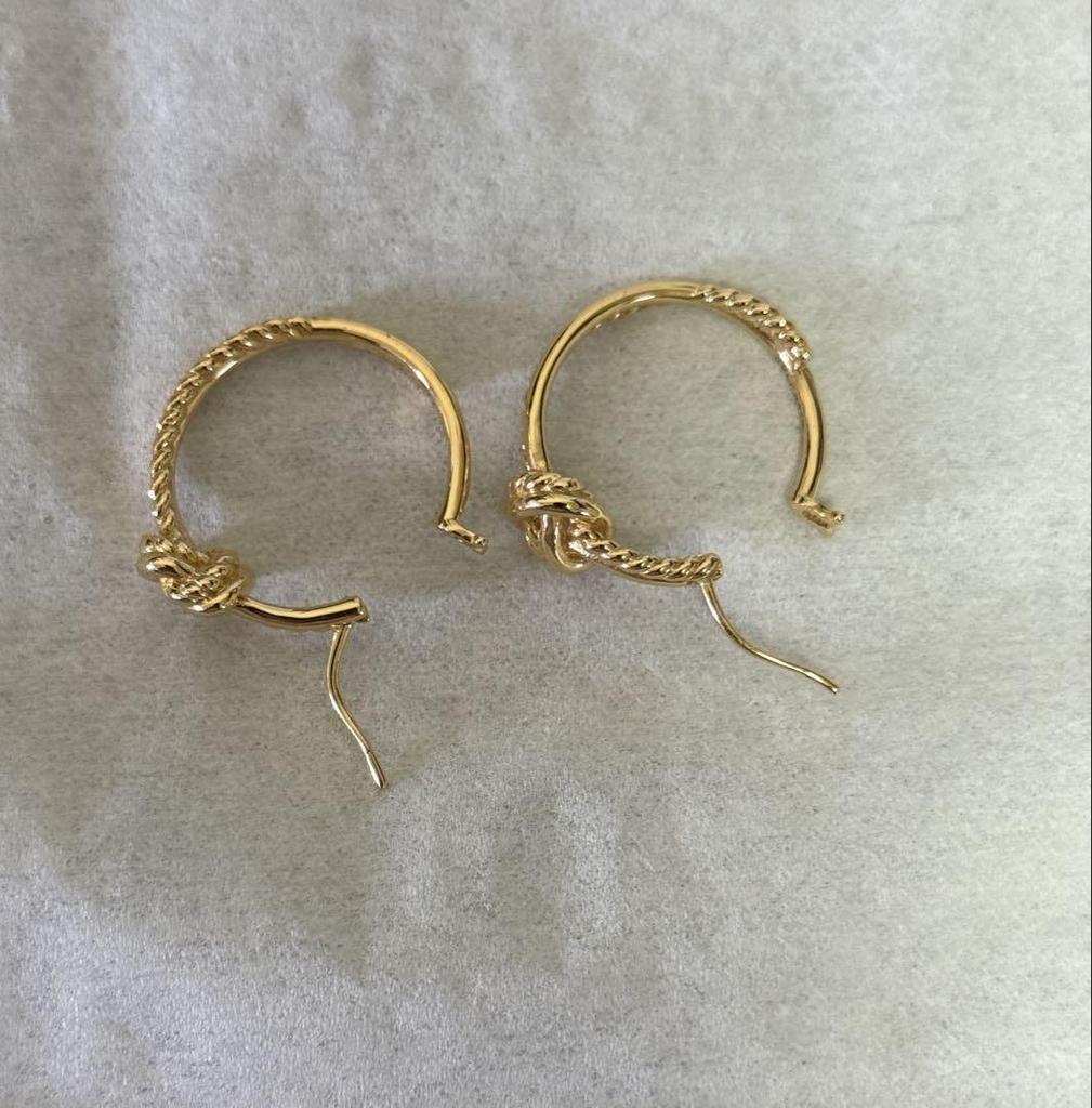 [USED] Avery Knot Hoop Earrings AVEC NEW YORK