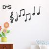 6Pcs Creative Wall Decal Sticker Three-dimensional Fashion Phonogram Sticker Music Classroom Wall Decorations