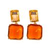 Retro Square Crystal Rhinestone Geometric Earrings