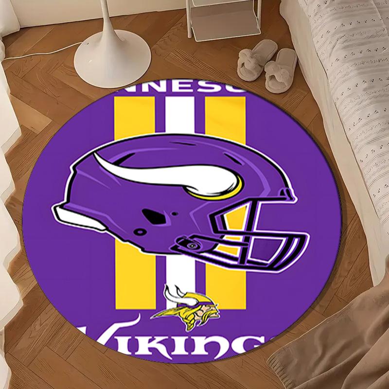 Vikings Team Spirit Round mat, Anti-slip Circle Carpet Chair rug For livingroom,Bedroom, doormat home decor Gift Christmas Gifts