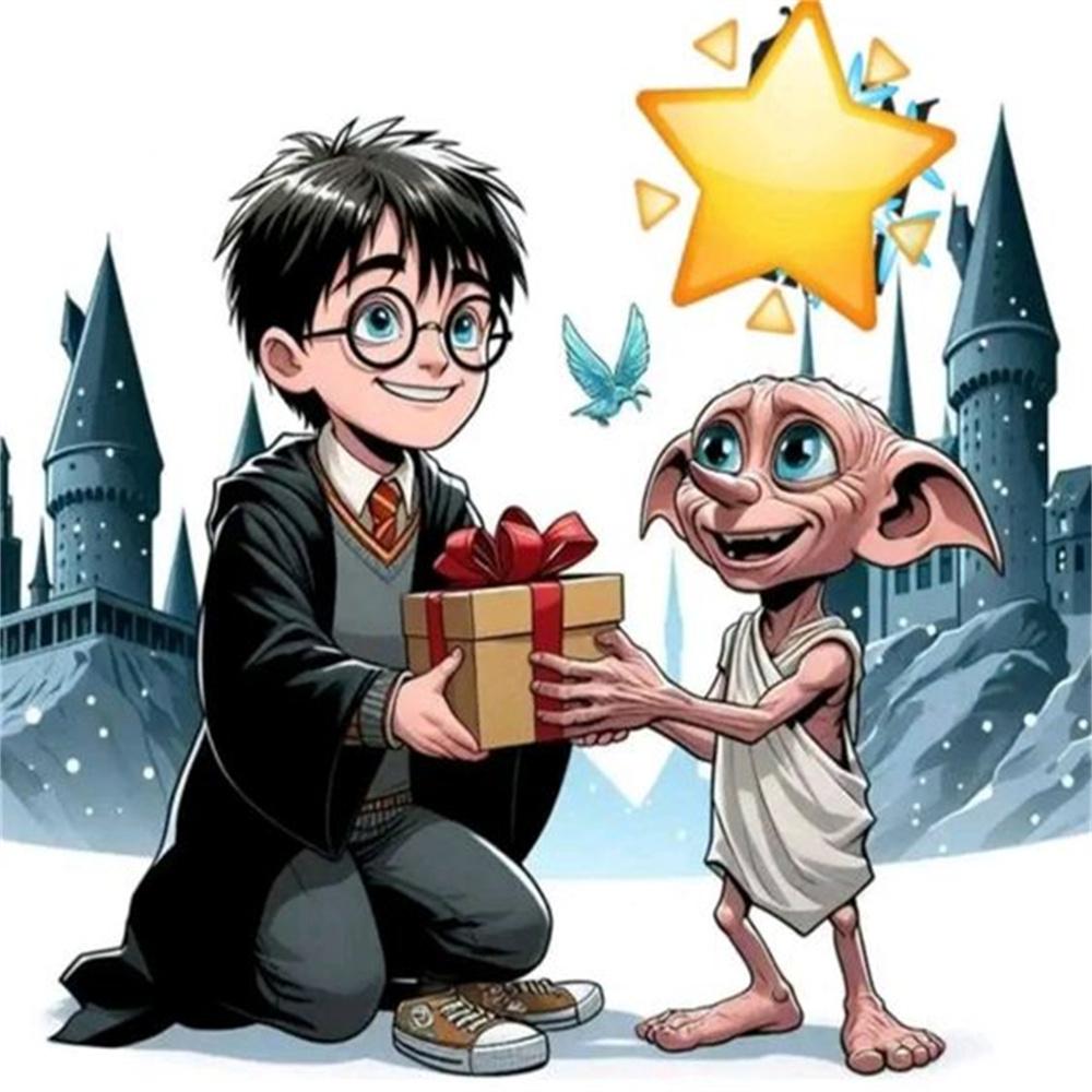 Harry-Potter Dobby Diamond Painting Cross Stitch 5D DIY Art Drawing Canvas Gift Mosaic Embroidery Home Decor