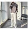 Men's Autumn Trendy Half-Zip Polo Hoodie - Cool Streetwear Lapel, Striped & Lightweight Jacket