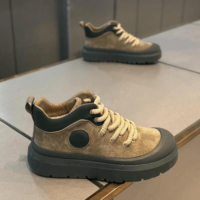 Men's shoes casual sports shoes platform heightening Martin boots retro shoes