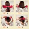 Trend Long Magic Twist Bow Tie Hairpin Styling Tool Floral Print Hairbands Korean Big Ponytail Holder Hair Accessories For Women