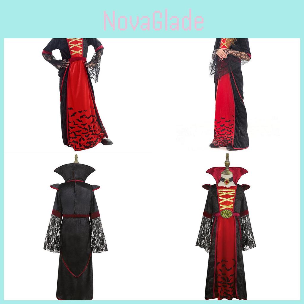 Halloween Girls Vampire Costume Dress Terrifying Horror Cosplay Outfit