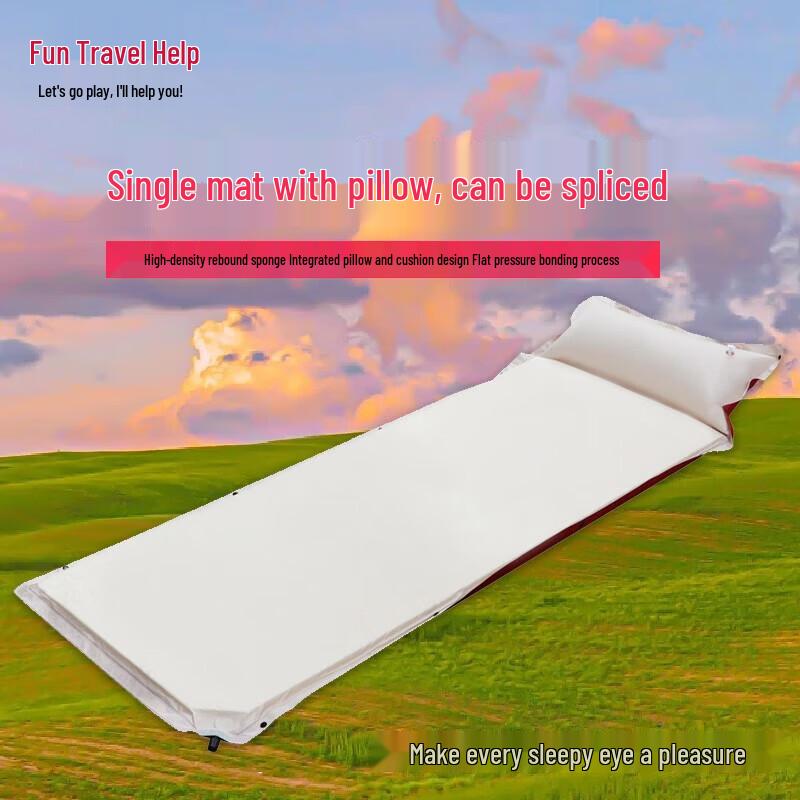 Quyoubang Single Spliceable Sponge Sleeping Mat with Pillow