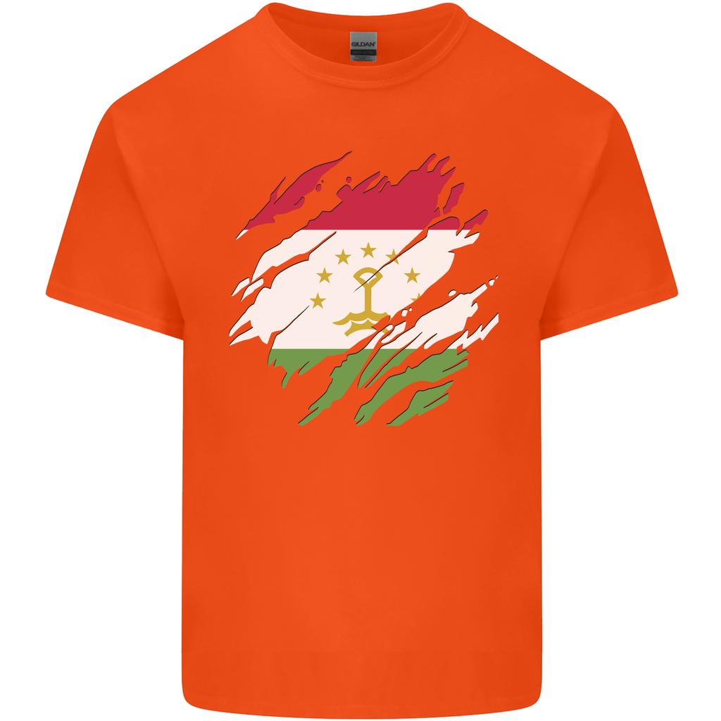 Torn Tajikistan Flag Tajik Day Football Unisexs Light Cotton TShirt