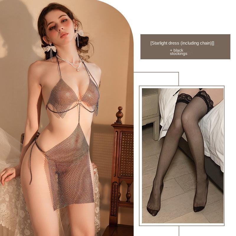 Sexy Frauen Unterwäsche Strap einteiliges Perspektive Set Open Crotch Versuchung Sexy Dessous