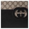 Gucci Zipper Closure with Cutout Interlocking Double G Logo Canvas and Leather Clutch Men's Black