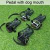 Aluminum Alloys Bike Pedals with Toe Clip and Strap for Exercise Bike, Spin Bike and Outdoor Bicycles Easy to Use