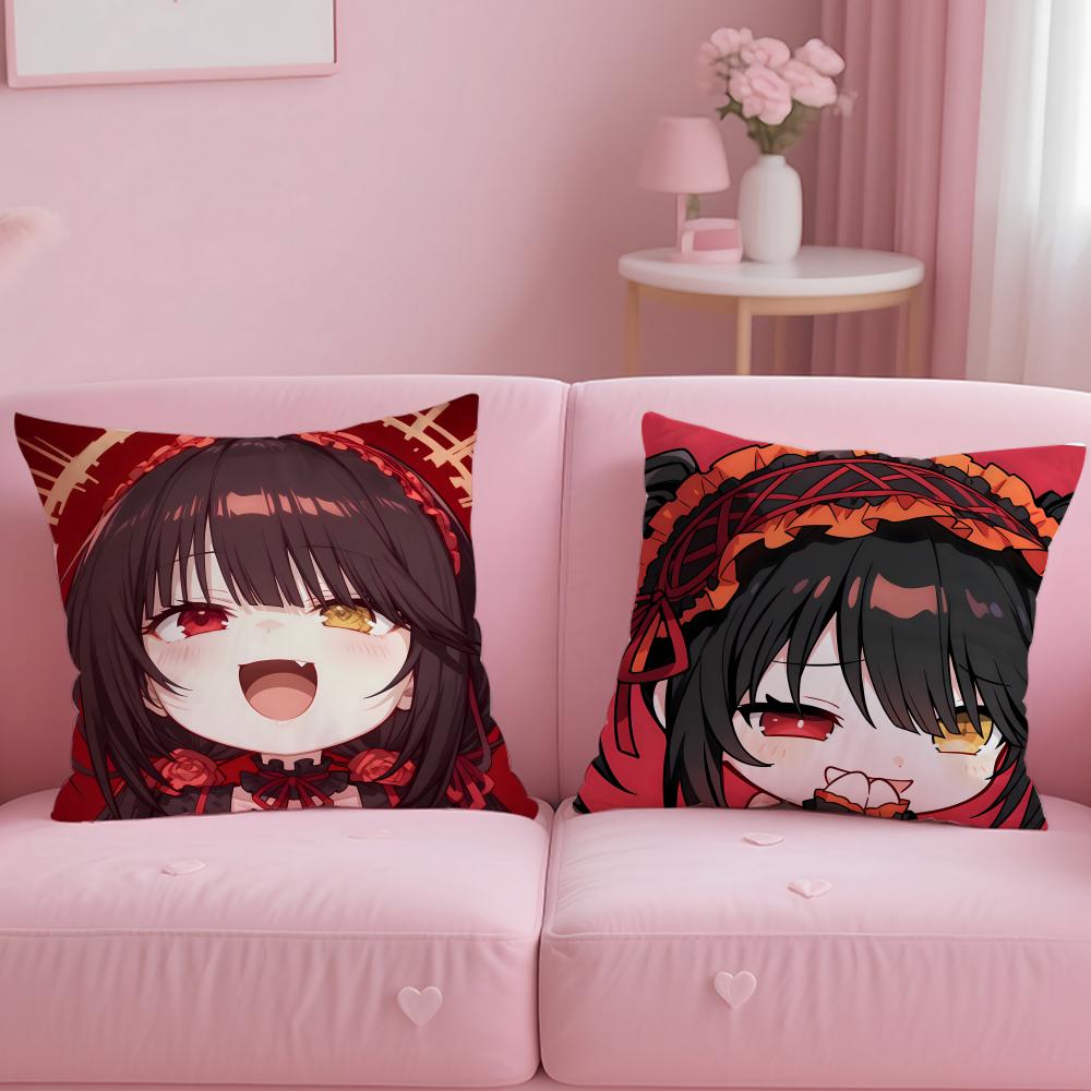 D-Date A Lives Anime Cushion Cover Comfortable Reversible Pillow Cover Ideal For Car Sofa Bedroom & Beyond