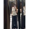 Kumikumi Fashion Set Solid Pleat off-the-Shoulder T-shirt Women Summer High Waist Casual Pants Wide Leg Pants Two-piece Set