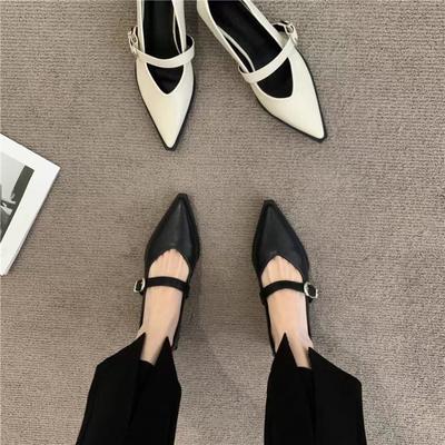 Mode Flacher Mund Sommerschuhe Damen Casual Weibliche Turnschuhe Niedrigen Absätzen Kleid Wohnungen Frauen Spitz 2024 Neue Heels