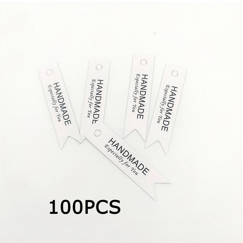 

WTEMPO HANDMADE Printed Paper Tags Retro Solid Color Mini Fish Tail Shaped Packaging Tags DIY Gifts Warpping Tags, Ideal for Gift Bags Scented Candles 100pcs белый