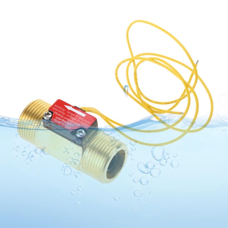 High Performances DN20 Water Flow Brass Water Flow Switchs 1.5-50L/min Water Flows Control Liquid Flowmeter A0KF