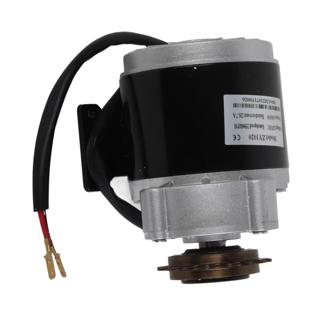 24v 500w Gear Reduction Electric Motor Two Stage Deceleration Large Torque Motor 16 Teeth Sprocket