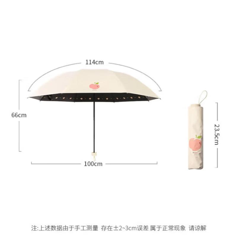 Tiantang 30911E Peach Pattern Sun & Rain Umbrella