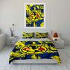 Yellow Blue C.A. Logo Bedding Set Bedding Duvet Cover Set Duvet Cover Pillowcases  (1 * Duvet Cover 2 * Pillowcases, Without Duvet Insert)
