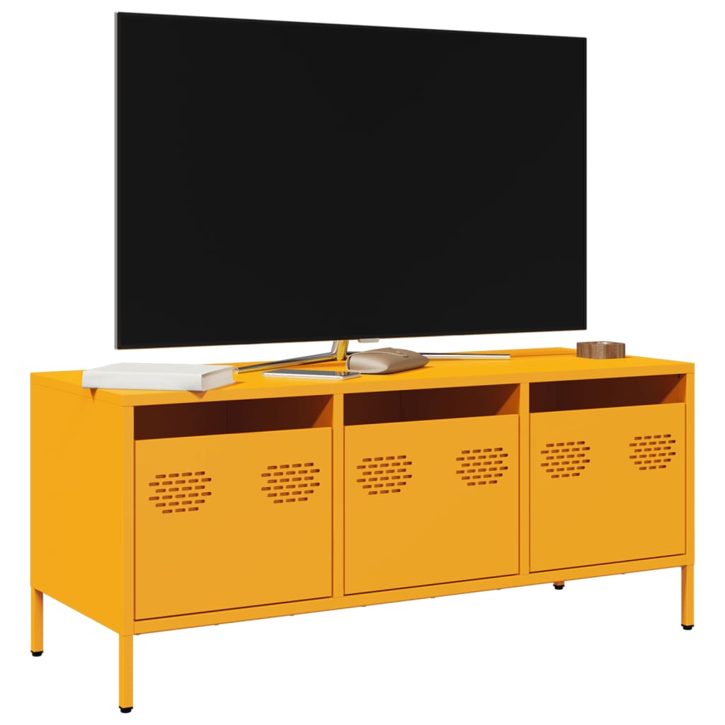 TV Stand Mustard Yellow 101.5 X 39 X 43.5 Cm Cold Rolled Steel