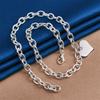 925 Sterling Silver Luxurious Shiny Heart Necklace Women Fashion Party Wedding Gift Jewelry