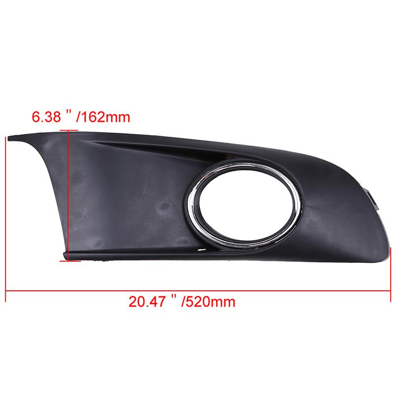 Front Bumper Right Side Fog Light Grille Trim Cover with Chrome Ring for VW Touran 2011-2015 Caddy 2011-2015 Replacement Parts