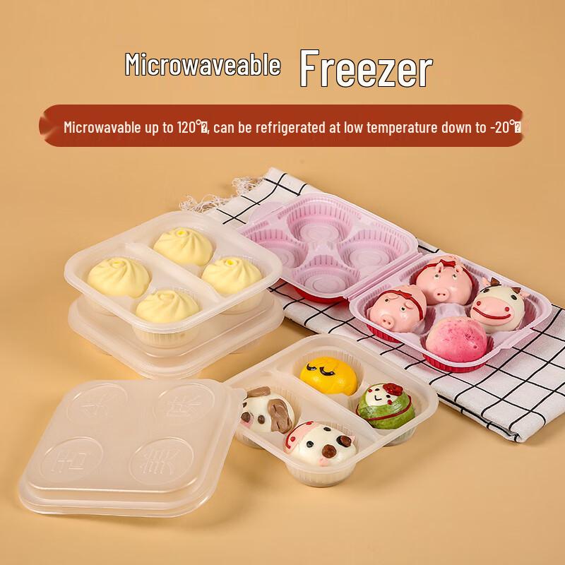Disposable 12-Grid Steamed Bun/Dumpling Takeout Containers