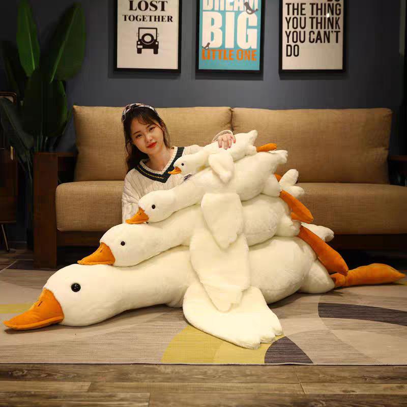 Funny Large Goose Stuffed Soft Duck Plush Toy Big Sleeping Animal Pillow Sofa Cushion Kids Girlfriend Birthday Gift
