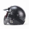 Custom Vintage 3/4 Open Face Motorcycle Helmet Men Women Handcrafted PU Leather ABS Shell