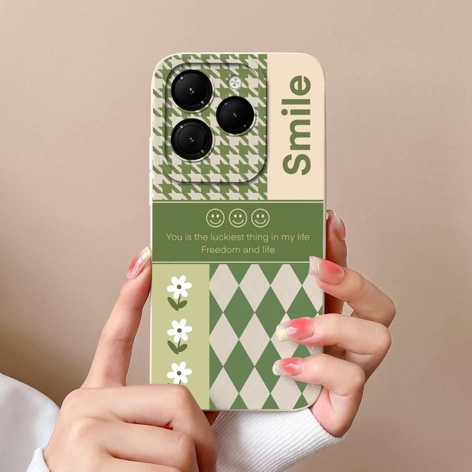 Etui na telefon do Infinix Zero 30 Hot 40 Note 40 Pro+ GT 20 Pro Itel RS4 4G Modny wzór w kratkę Wysokiej jakości silikonowy miękki antypoślizgowy luksusowy pokrowiec