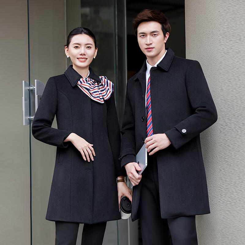 Trueman Unisex Mid-Length Wool Blend Overcoat