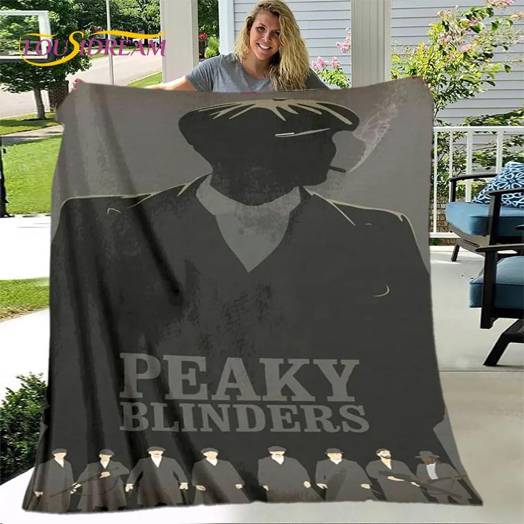 P-Coperta Morbida in Peluche Peaky Blinders Tommy Shelby,Coperta in Flanella Coperta Plaid per Soggiorno Camera da Letto Letto Divano Coperta da Picnic Bambino