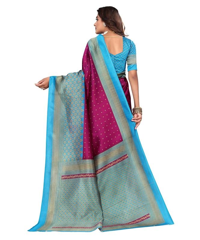 TreegoArt Fashion Women's Art Silk Daily Wear Printed Saree With Unstitched Blouse Piece - Pack Of 1