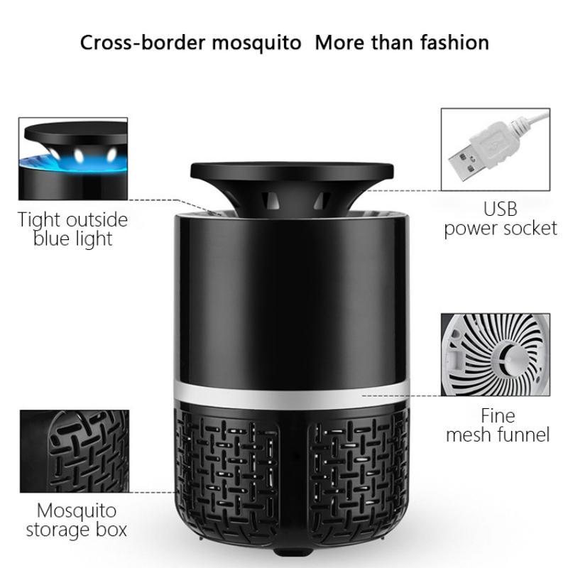 Electric Indoor Mosquito Trap Mosquito Killer Lamp With USB Power Supply And Adapter