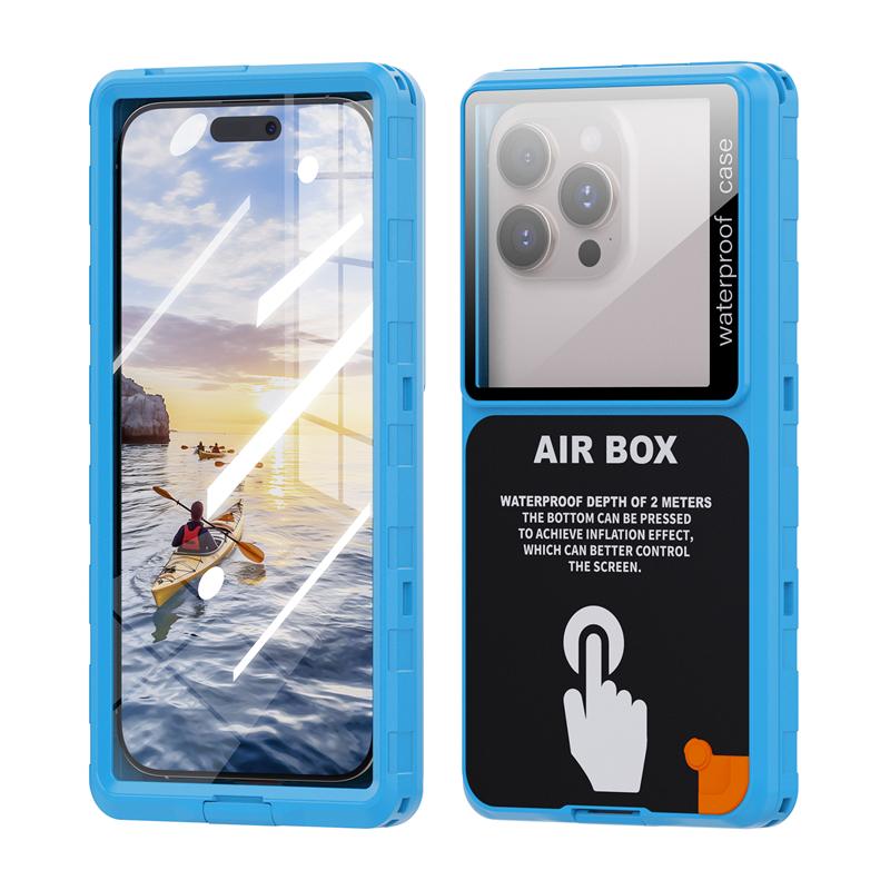 

Розкішний водонепроникний чохол IP68 для Xiaomi Poco X7 X6 X5 X4 X3 M7 M6 M5s M5 M4 M3 Pro 5G GT NFC 360 Повне покриття AirBox Max Xiaomi Poco X3 NFC синій