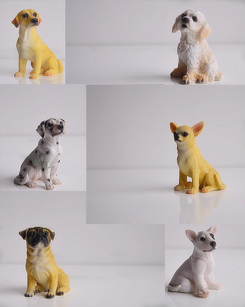 12 Pcs Miniature Dog Puppy Resin Craftwork Decorations Dollhouse Decoration Pet decorations