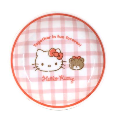 Sanrio Malý Mini Hluboký Mikrovlnná trouba a Myčka Modrá a Bílá Kostka Vyrobeno v 300103 "Hello Kitty" Talíř, Talíř, Cca. 14cm, Bezpečný, Nádobí,