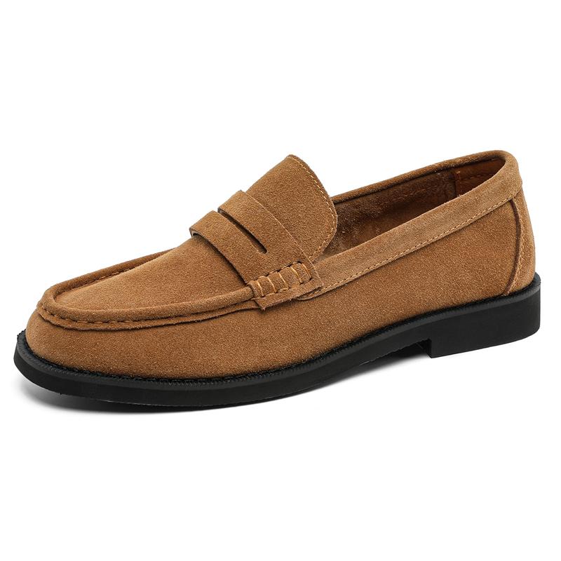 Fashion Handmade Mens Leather Loafers Non Slip Slip on Walking Flats Breathable Outdoor Casual Shoes for Man Work Office Driving Shoes